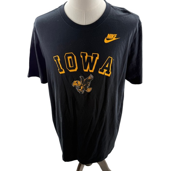 Nike Other - Nike Iowa Hawkeyes Black Graphic Tee Shirt Herky the Hawk NCAA Mens XL New